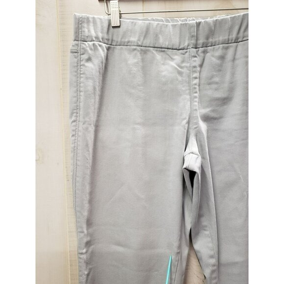 NYDJ Alina Pants, Light Gray, Pull On Ankle, Stretch, Size 12, Lift Tuck, SPOT - Picture 3 of 9